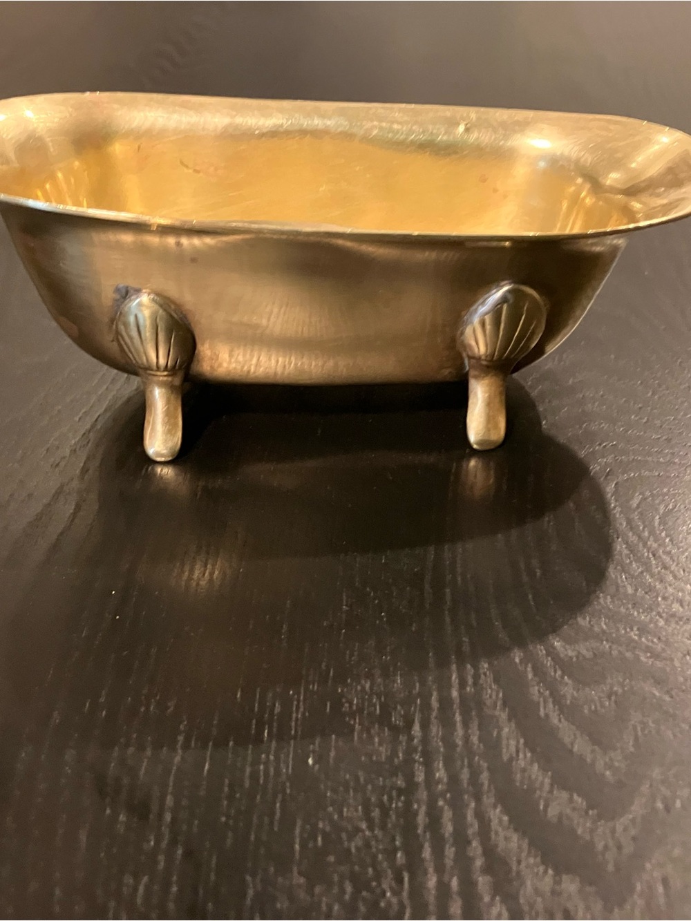 Mini Clawfoot Soap Dish in Gold-Tone Brass